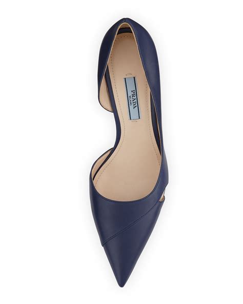 prada d'orsay pump|Prada Calfskin Half d'Orsay Pump, Blue .